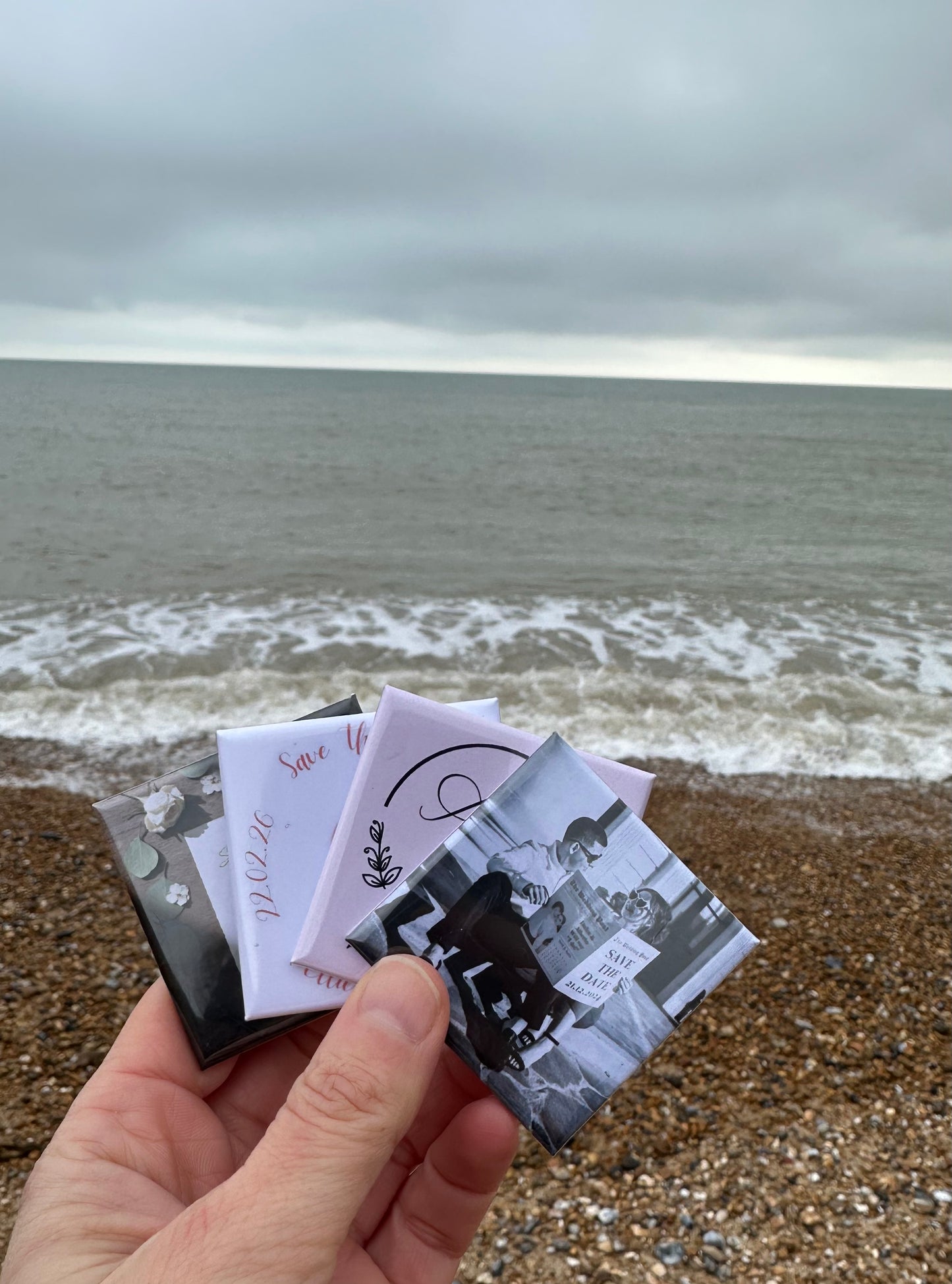 Save the Date customised 50mmx50mm square magnet